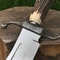 ALFARI D2 Bowie Knife Stag Antler Horn Large Crocodile Dundee Bowie Knife Fixed Blade Hunting Knife 2