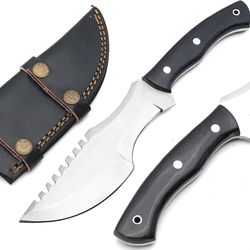handmade d2 tracker knife with sheath outdoor knife survival camping knife d2 fixed blade hunting knife camping edc