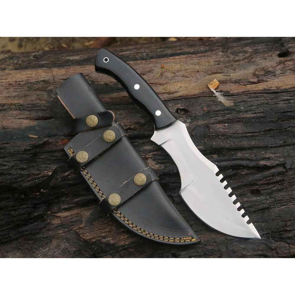 Handmade D2 Tracker Knife With Sheath Outdoor Knife Survival Camping Knife D2 Fixed Blade Hunting K 1
