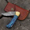 ALFARI Damascus Folding Pocket Knife For Men Deal For Camping Outdoor Hiking With Sheath Ideal For 1