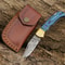 ALFARI Damascus Folding Pocket Knife For Men Deal For Camping Outdoor Hiking With Sheath Ideal For 3