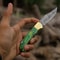 ALFARI Damascus Folding Pocket Knife For Men Deal For Camping Outdoor Hiking With Sheath Ideal For 2