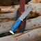 ALFARI Handmade Damascus Steel Fixed Blade Skinning Hunting Knife With Gut Hook Best For Outdoor Ca 3