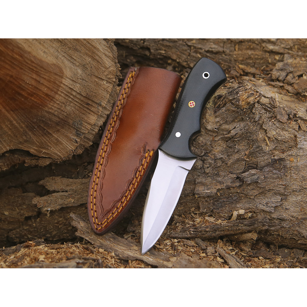 ALFARI Handmade D2 Steel Fixed Blade Skinning Hunting Knife With Gut Hook Best For Outdoor Camping 0
