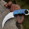 ALFARI Karambit Knife Fixed Blade With Sheath Claw Knife Blue Handle Sharp Blade Camping Knives Kar 0