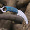 ALFARI Karambit Knife Fixed Blade With Sheath Claw Knife Blue Handle Sharp Blade Camping Knives Kar 1