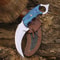 ALFARI Karambit Knife Fixed Blade With Sheath Claw Knife Blue Handle Sharp Blade Camping Knives Kar 2