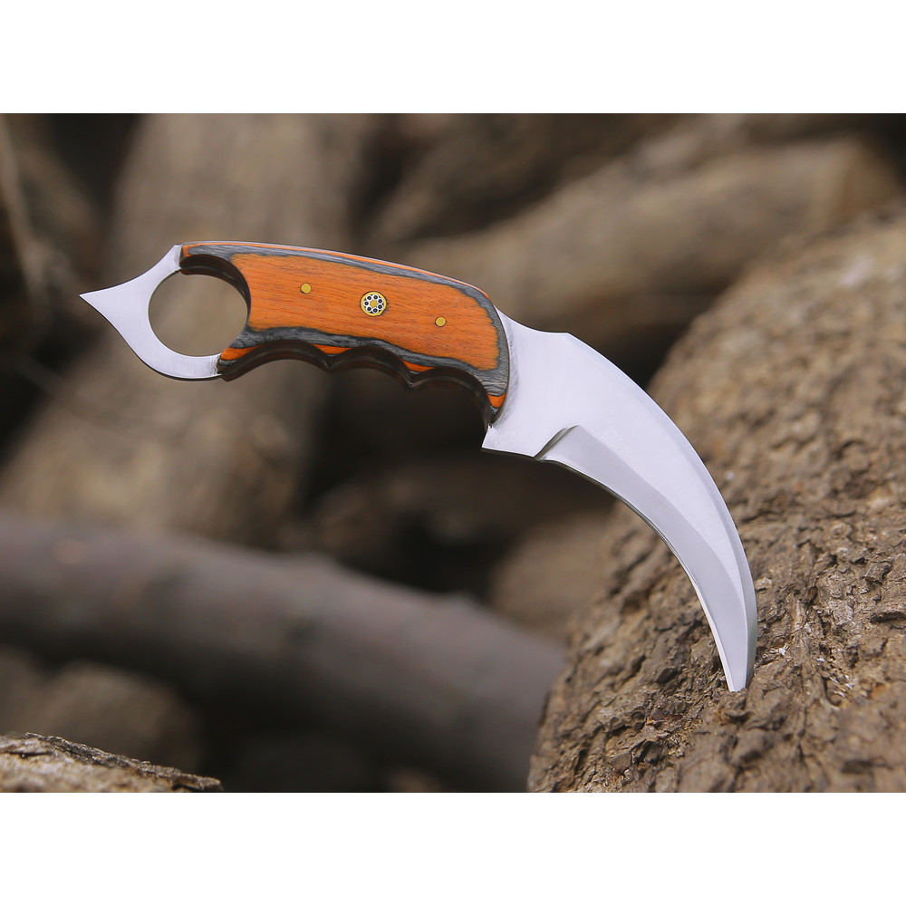 ALFARI Karambit Knife Fixed Blade With Sheath Claw Knife Black Organ Handle Sharp Blade Camping Kni 0