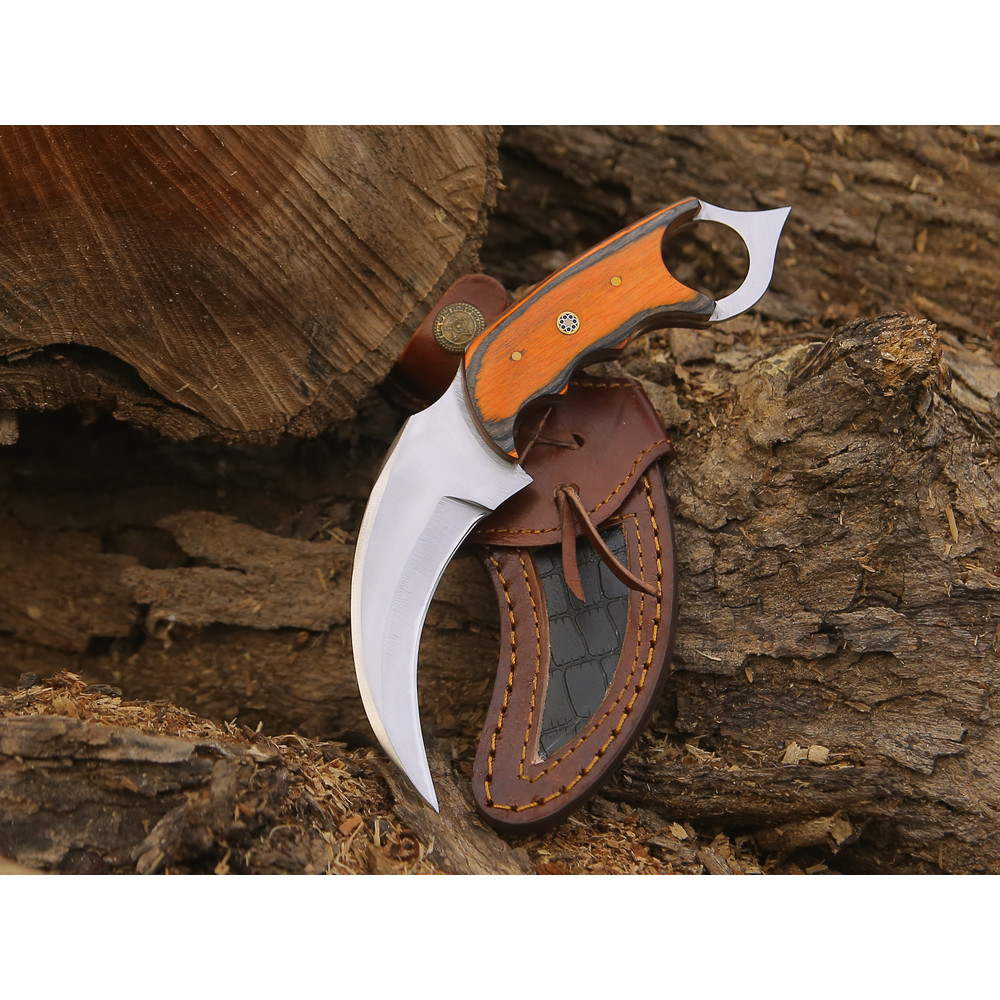 ALFARI Karambit Knife Fixed Blade With Sheath Claw Knife Black Organ Handle Sharp Blade Camping Kni 1