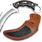 Karambit Knife Fixed Blade With Sheath Claw Knife Wood Handle Sharp Blade Karambits For Men Wome 0