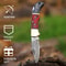 65 Inch Damascus Pocket Knife With Sheath Handmade Folding Pocket Knife For Men BlackRed Wooden Han