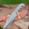 12 Inches Blank Blades Bowie Skinner HUNTING KNIVES MAKING FULL TANG BLADE Damascus Steel Blade W 0