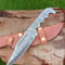 12 Inches Blank Blades Bowie Skinner HUNTING KNIVES MAKING FULL TANG BLADE Damascus Steel Blade W 0