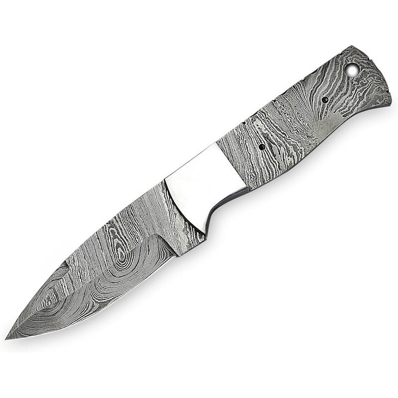 Damascus Steel Outdoor Knife Blank Tactical Survival Camping Knife Making Kit Skinner Knife Blank B 0