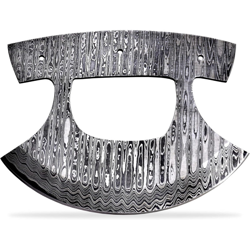 Custom Hand Forged Damascus Steel Blank Blade Ulu Knife Damascus Billet Bar Professional Alaskan Pi 0