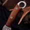Fixed Blade Hunting Knife Full Tang Handmade Damascus Steel Sharp Edge Rosewood Handle EDC Camping 1