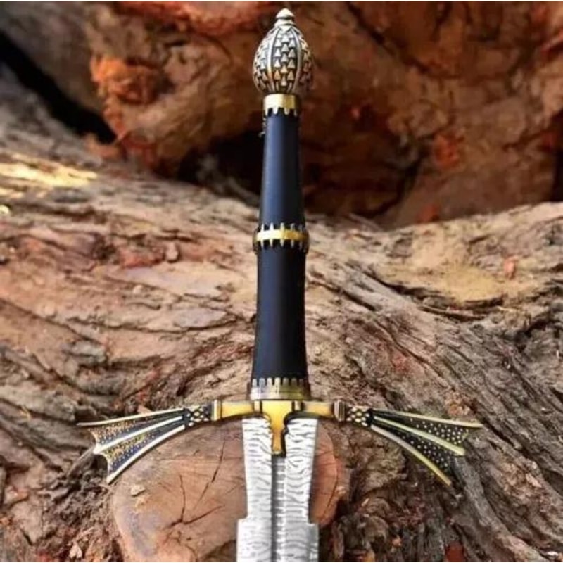 ALFARI Damascus Steel Swiss Dagger Viking Gladius Double Edge Sword 38 Inches Handmade Damascus Ste 2