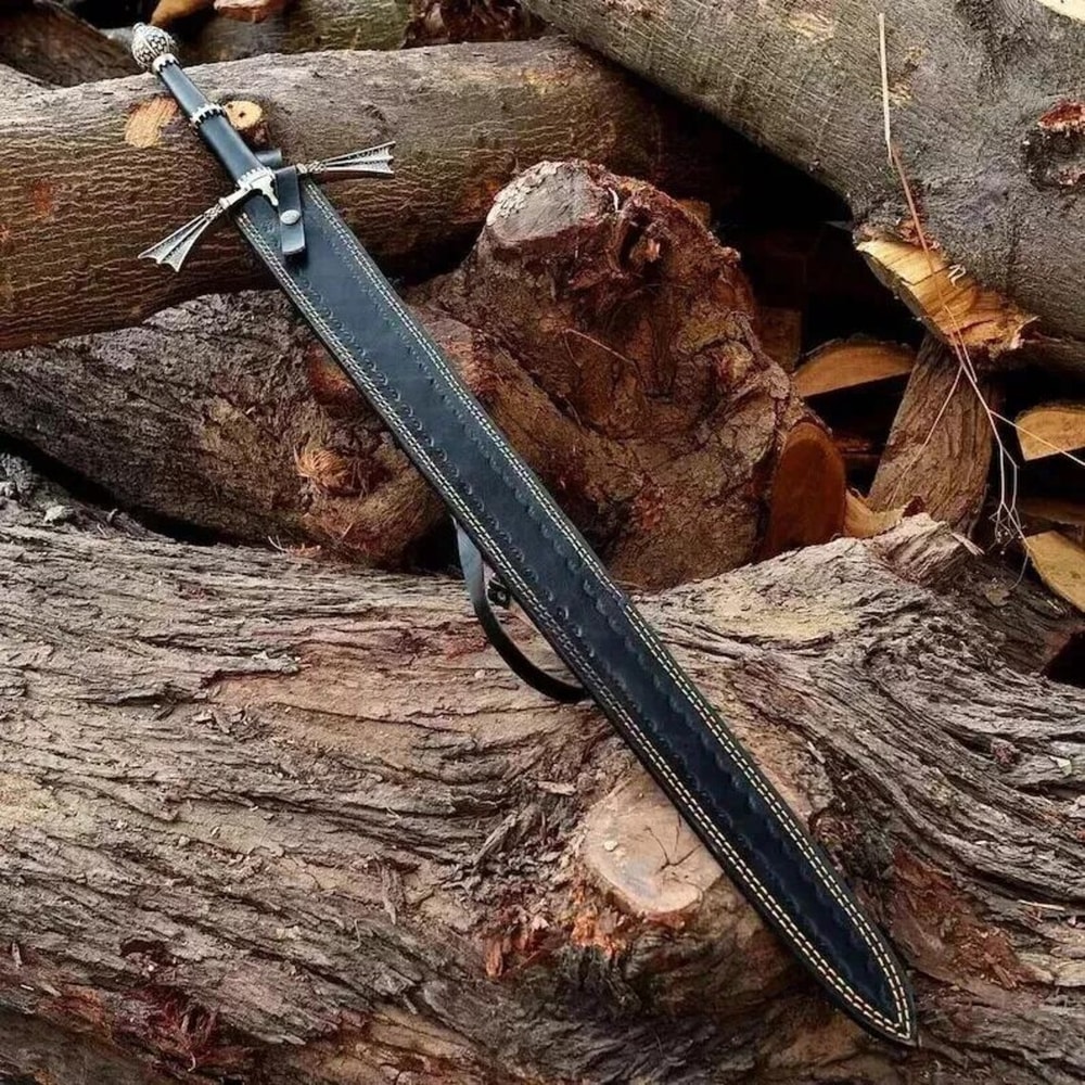 ALFARI Damascus Steel Swiss Dagger Viking Gladius Double Edge Sword 38 Inches Handmade Damascus Ste 3