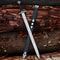 ALFARI 38 Inches Damascus Steel Sword Viking Double Edge Sword With Sheath Handmade Barbarian Sword 0