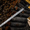 ALFARI 38 Inches Damascus Steel Sword Viking Double Edge Sword With Sheath Handmade Barbarian Sword 1