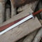ALFARI 38 Inches Damascus Steel Sword Viking Double Edge Sword With Sheath Handmade Barbarian Sword 0