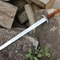 ALFARI 38 Inches Damascus Steel Sword Viking Double Edge Sword With Sheath Handmade Barbarian Sword 1