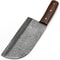 Alfari D2 Cleaver Fixed Blade Pocket Knife Brown Handle With Sheath Kitchen Outdoors 12 Inches Cle 0