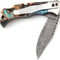 ALFARI Damascus Folding Pocket Knife For Men Deal For Camping Outdoor Hiking With Sheath Ideal For 1