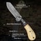 Handmade Damascus Bull Cutter Knife EDC Fixed Blade Hunting Knife For Skinning Camping Bushcraftin 2