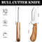 Handmade Damascus Bull Cutter Knife EDC Fixed Blade Hunting Knife For Skinning Camping Bushcrafting 1