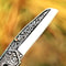 ALFARI Damascus Folding Pocket Knife For Men Deal For Camping Outdoor Hiking With Sheath Ideal For 2