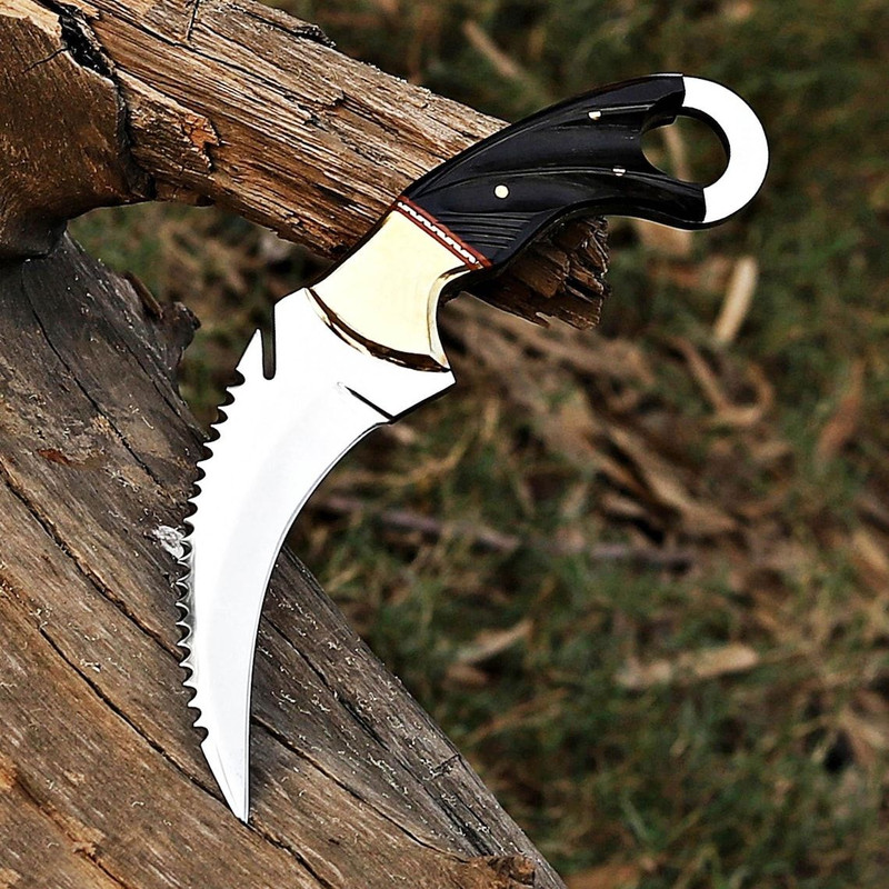 Karambit Knife  Fixed Blade With Sheath  Claw Knife Sharp Blade Karambits For Men  Women EDC BLACK  5