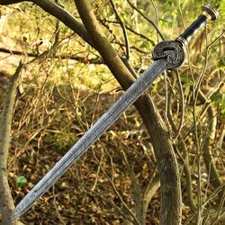 alfari handmade damascus steel beautiful sword, hand forged sword damascus sword with sheath, gift for him brithday gift