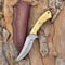 Handmade Damascus Skinning Knife EDC Fixed Blade Hunting Knife For Skinning Camping Bushcrafting A 0
