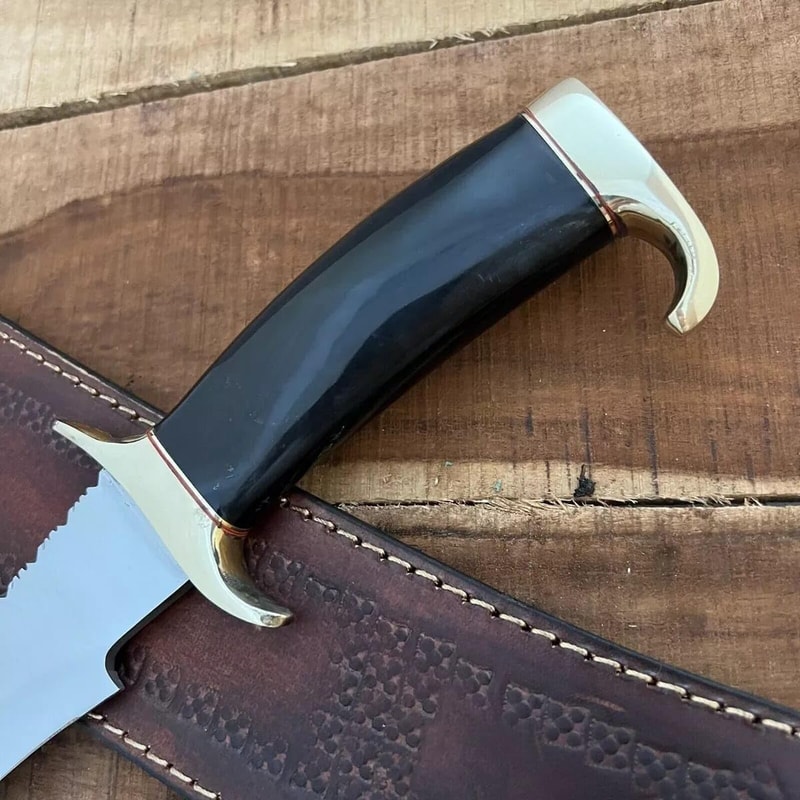 ALFARI 18 Inches D2 Bowie Knife Large Crocodile Dundee Bowie Knife Fixed Blade Hunting Knife With L 1