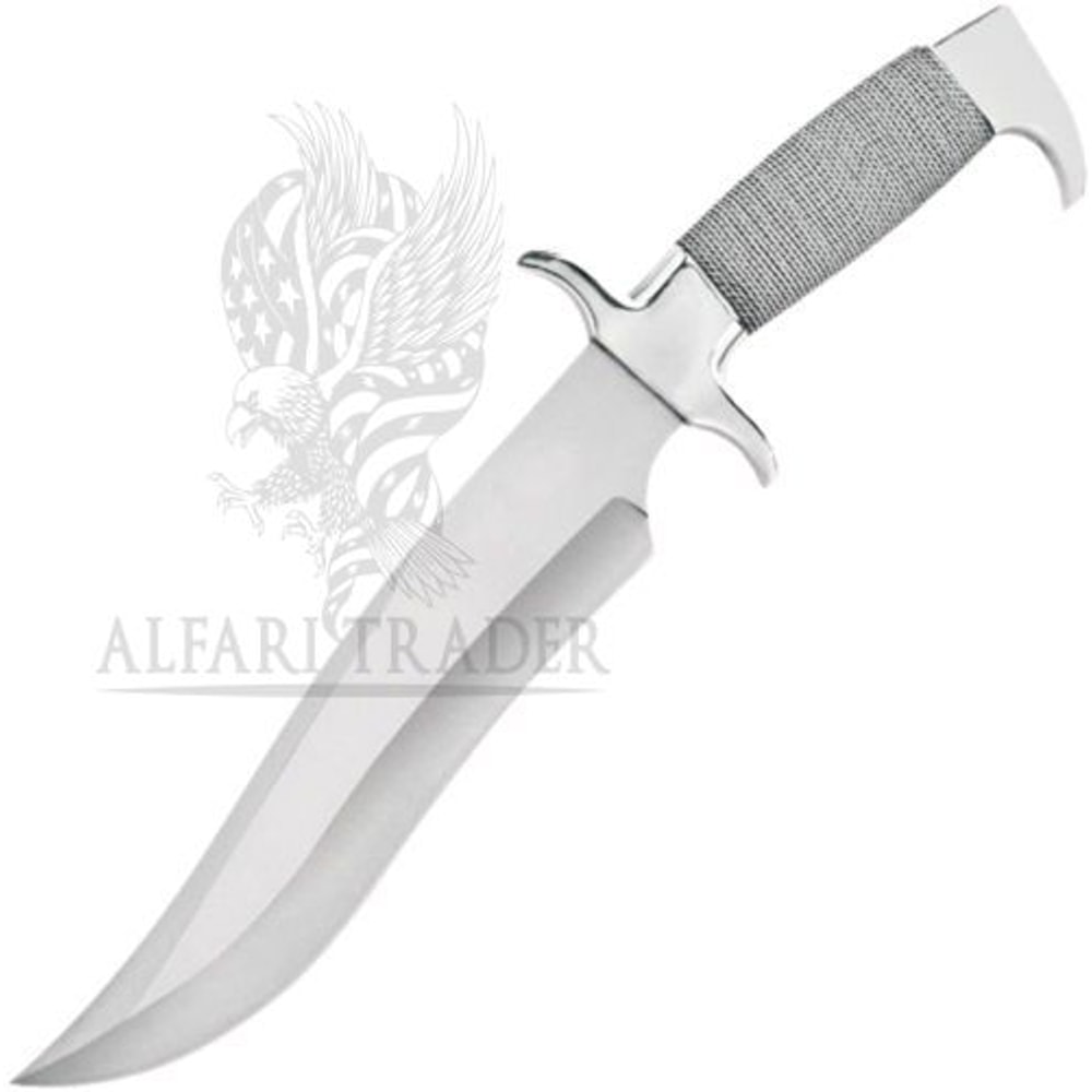 ALFARI 14 Inches D2 Bowie Knife Large Crocodile Dundee Bowie Knife Fixed Blade Hunting Knife With L 0