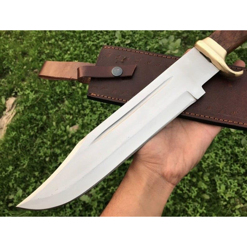 ALFARI 18 Inches D2 Bowie Knife Large Crocodile Dundee Bowie Knife Fixed Blade Hunting Knife With S 1