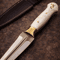 Handmade Hunting Knife 4116 Stainless Steel Deer Antler Handle Full Tang Outdoor Knife With Leather 1