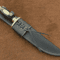 Searless Bowie Knife Handmade D2 Steel Knife Buffalo Horn Handle Leather Sheath 82 1