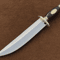 Searless Bowie Knife Handmade D2 Steel Knife Buffalo Horn Handle Leather Sheath 82 2