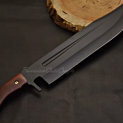 heavy-duty german steel bowie knife | black finish field blade | tactical black coating