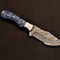 Luxury Handmade Damascus Tracker Blue Wood Handle Collectible Knife GIFT 3