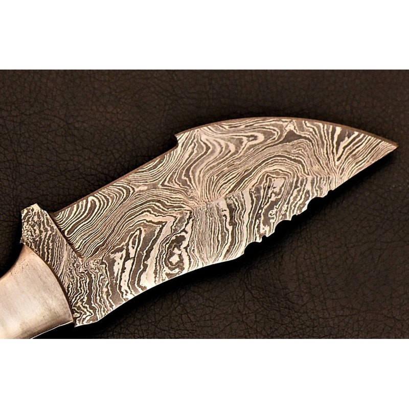 Luxury Handmade Damascus Tracker Blue Wood Handle Collectible Knife GIFT 5