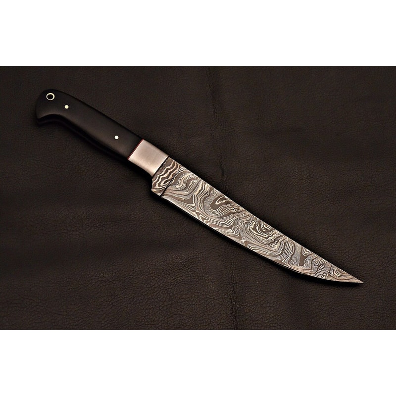 Damascus Steel Chef Knife Handcrafted Cooking Blade With Leather Sheath Housewarming Gifts 5