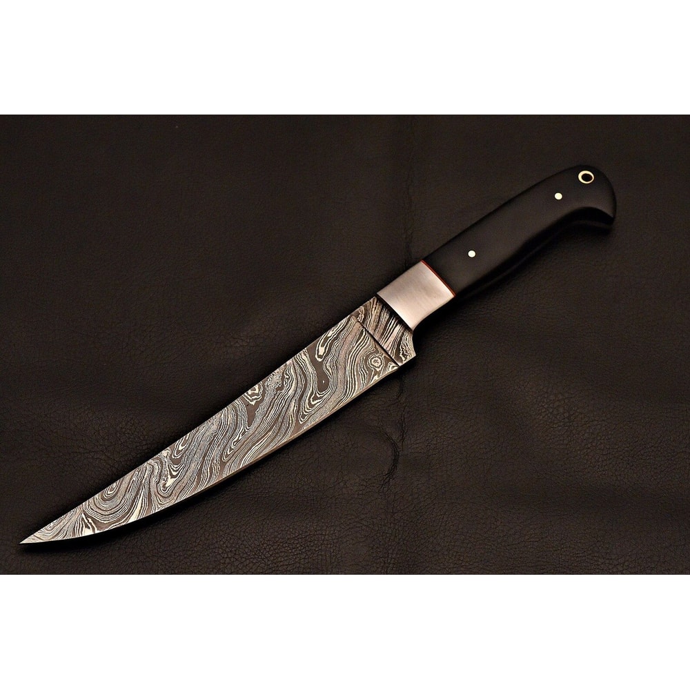 Damascus Steel Chef Knife Handcrafted Cooking Blade With Leather Sheath Housewarming Gifts 6