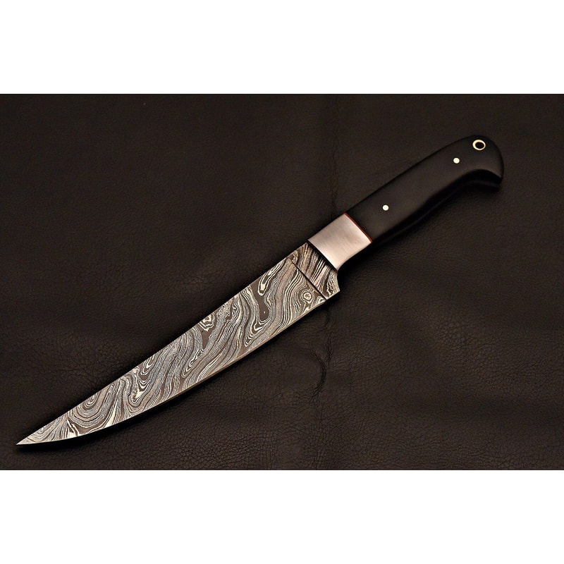 Damascus Steel Chef Knife Handcrafted Cooking Blade With Leather Sheath Housewarming Gifts 6