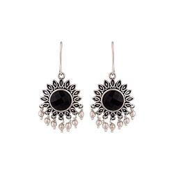 work essentials round cut gem earrings