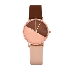 women for watch and girls rose gold leather straps analogue quartz movement ladies