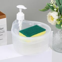 double layer soap dispenser for bathroom accessories dishwasher liquid holder liquid dispenser pump with sponge holder k