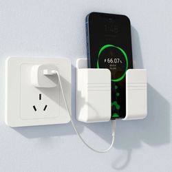 wall mounted mobile phone charging stand, storage holder, bedside fixed rack, home organization and storage supplies, be